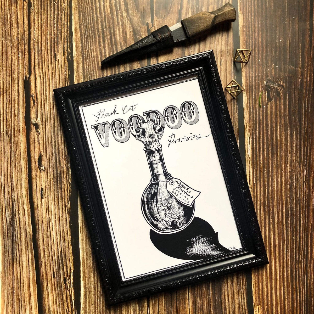 Black Cat Voodoo Provisions A3 Print