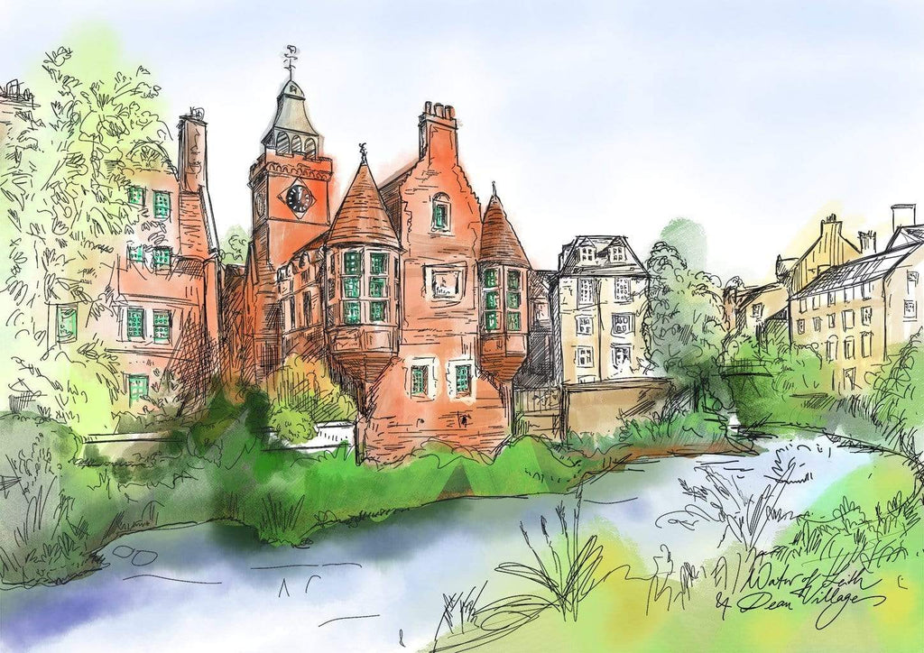 Water Of Leith & Dean Village Matte Art Print