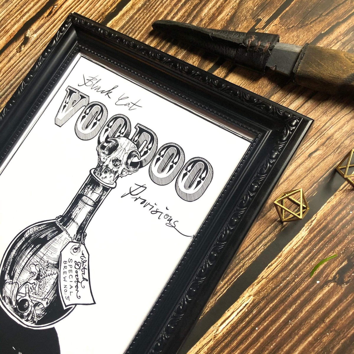 Black Cat Voodoo Provisions A3 Print