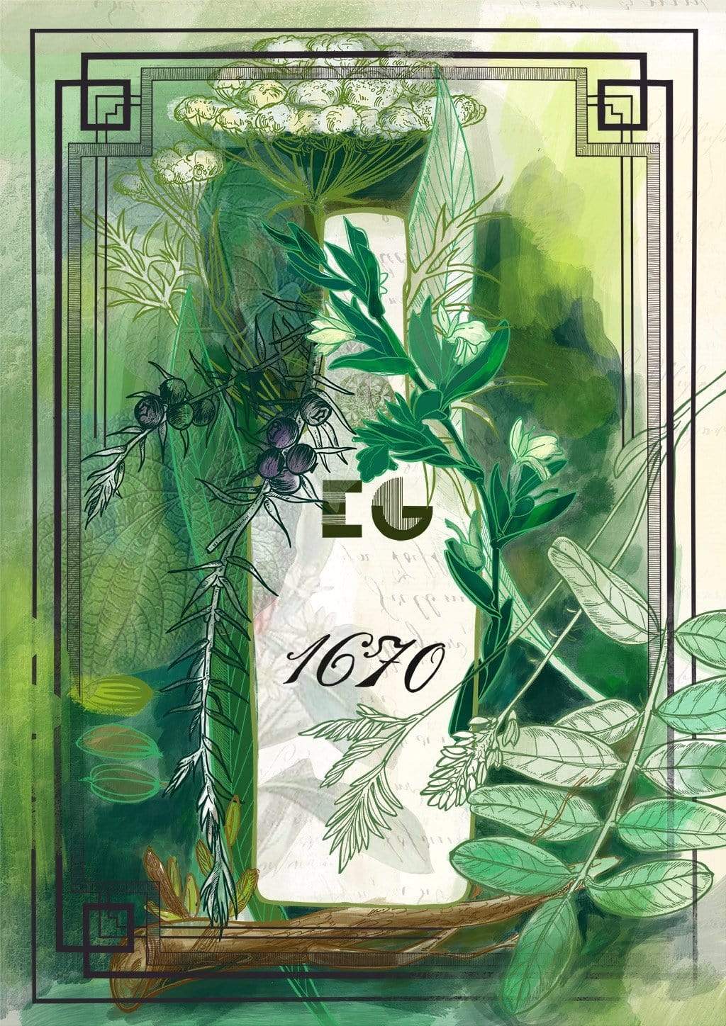 Edinburgh Gin 1670 Botanical Giclée Art Print