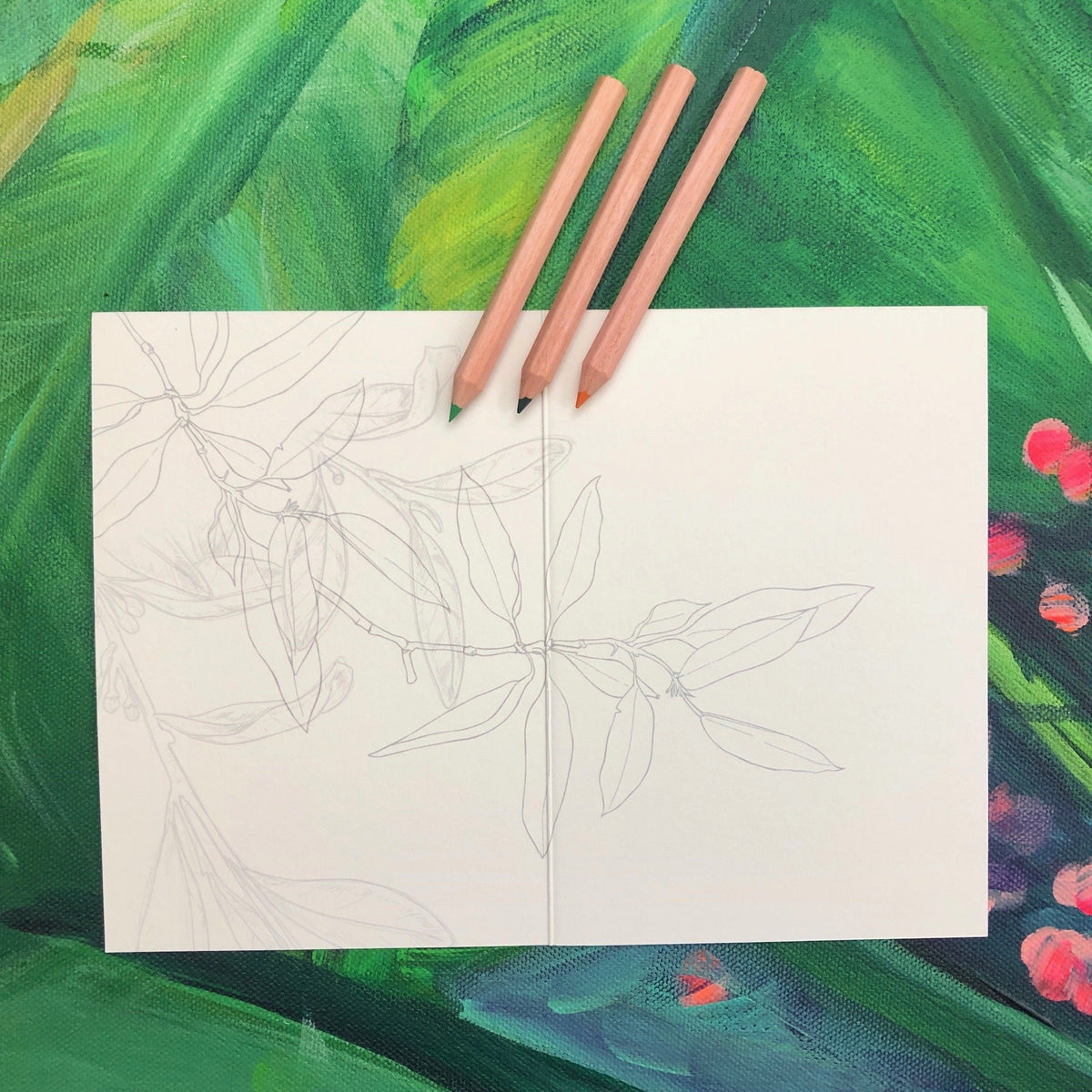 Botanical Alphabet & Greeting Card