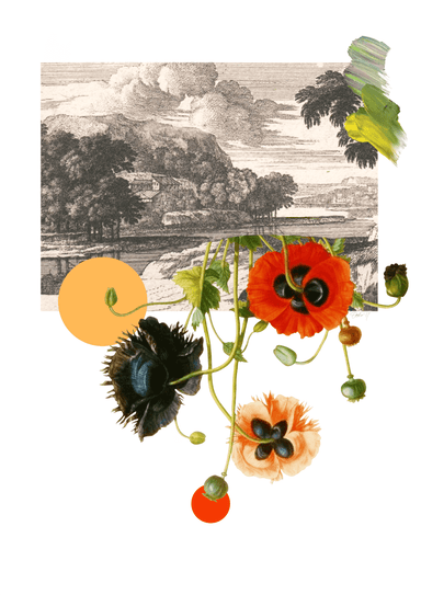 Eins Brushstrokes & Botanicals Matte Art Print
