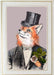 Fox In A Suit Matte Art Print