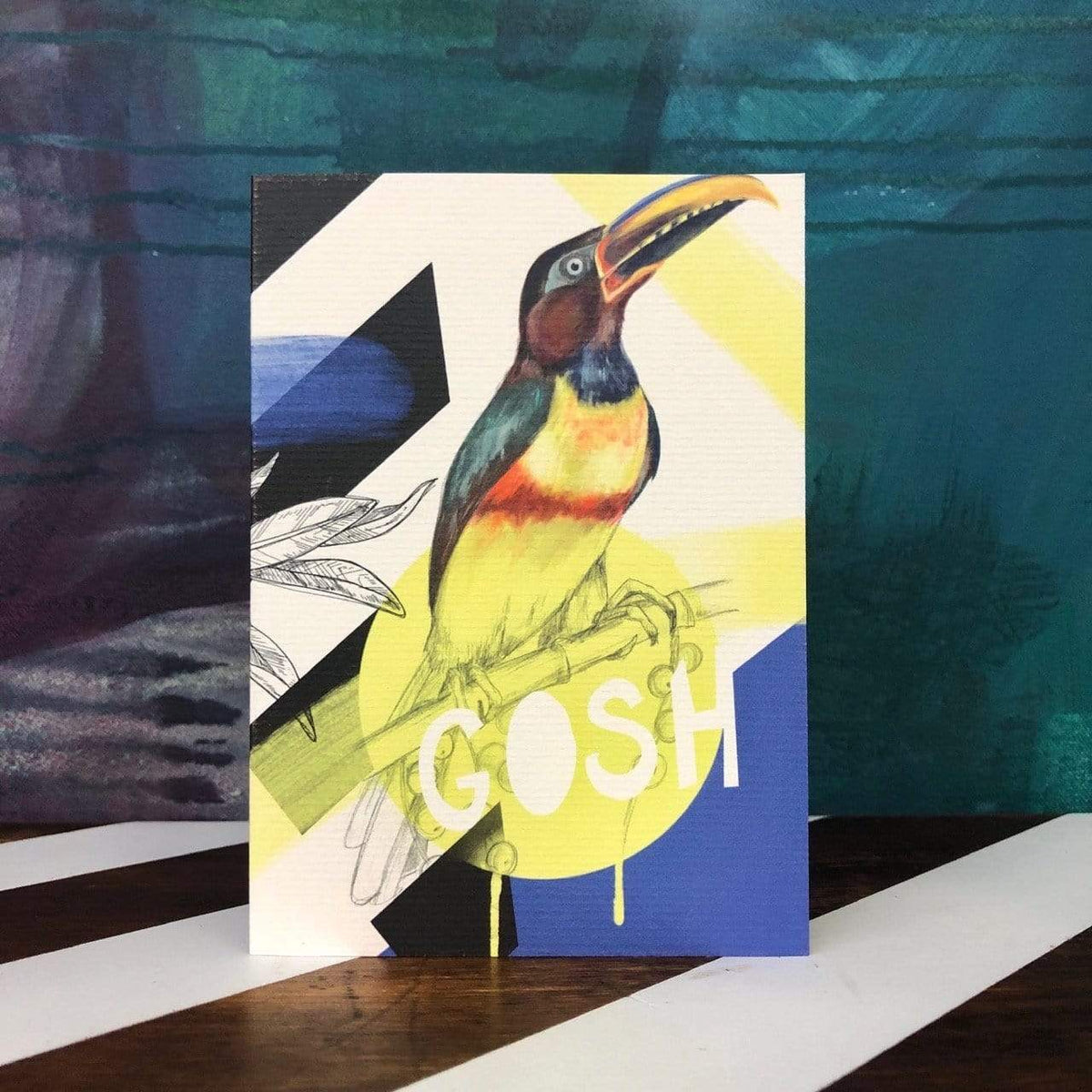Chestnut-eared araçari - Gosh Greeting Card