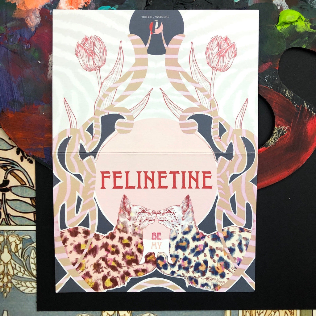 Be My Felinetine Greeting Card