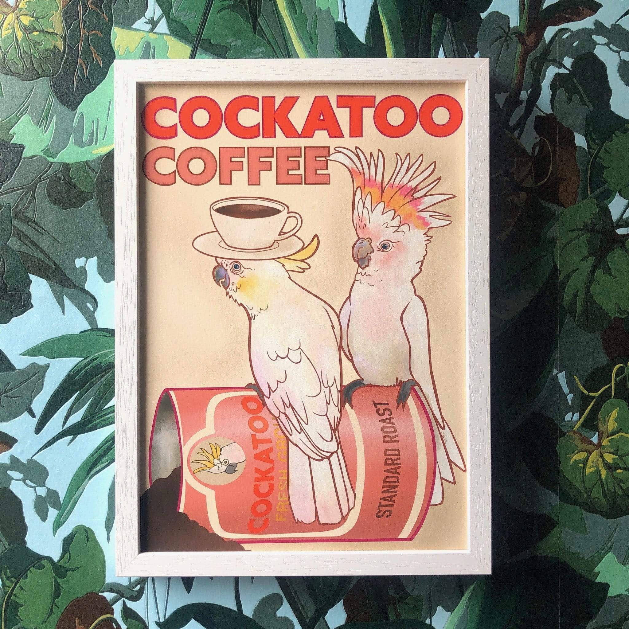 Cockatoo Coffee A4 Giclée Print