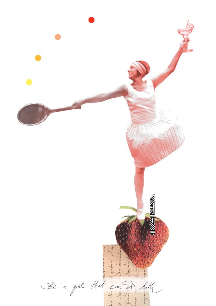 Tennis Cocktail A3 Print