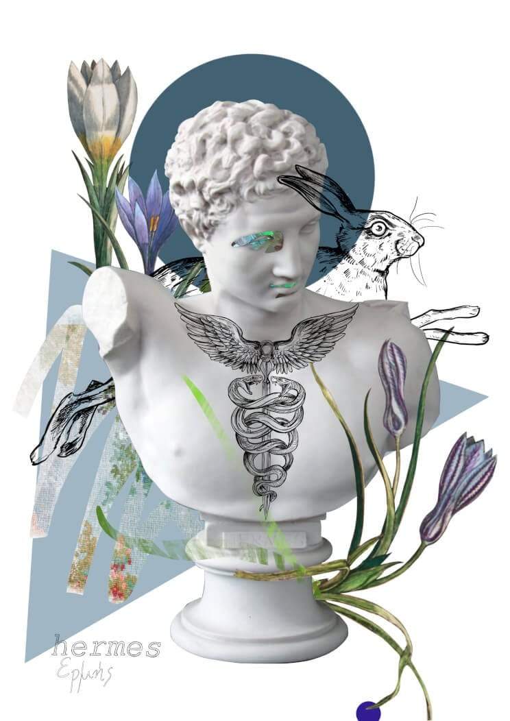 This image contains Head,Forehead,Illustration,Sculpture,Plant,Flower