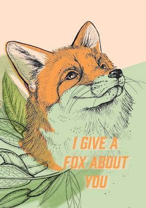 Fox About Greeting Card