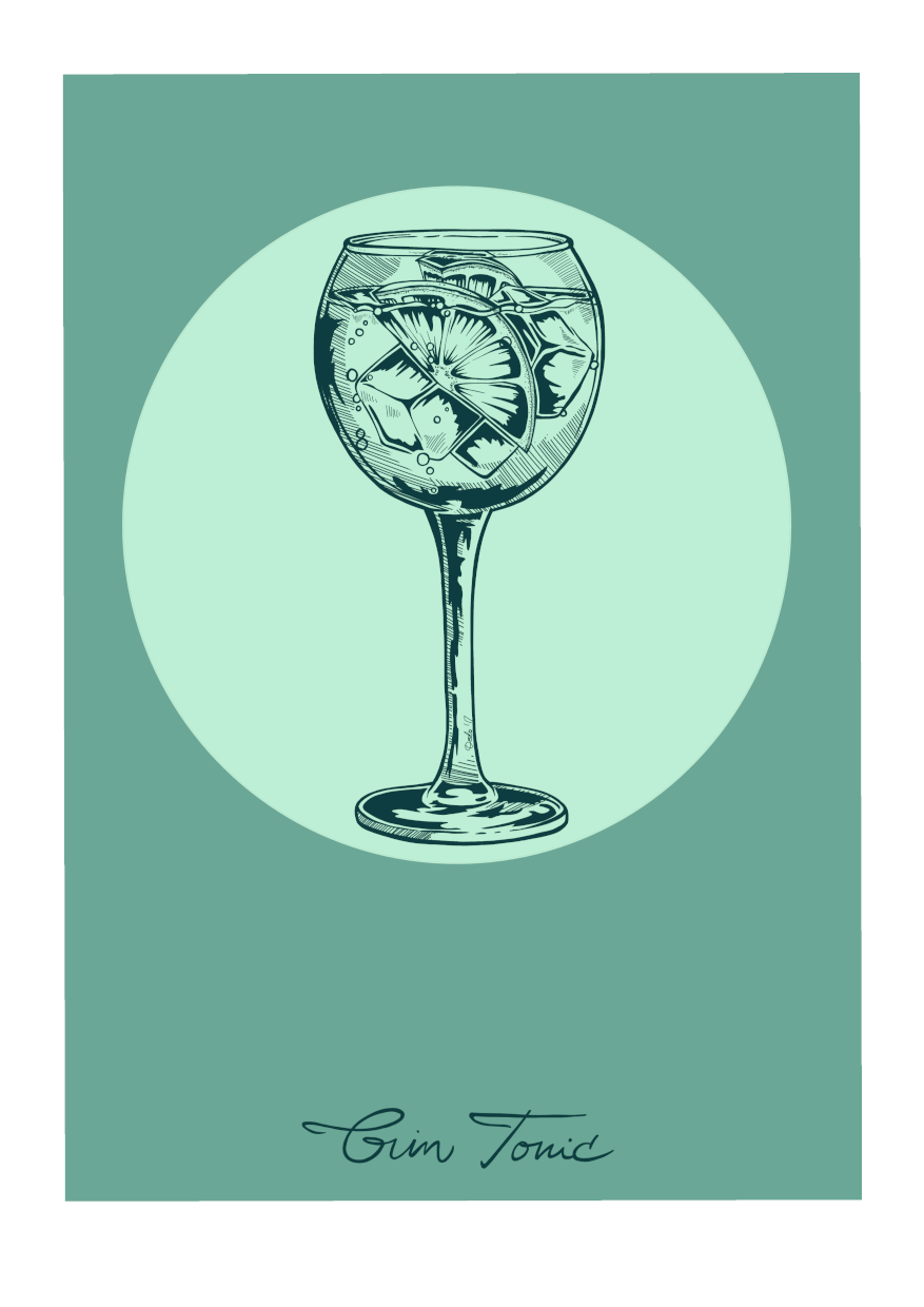 Gin Tonic Giclée Art Print