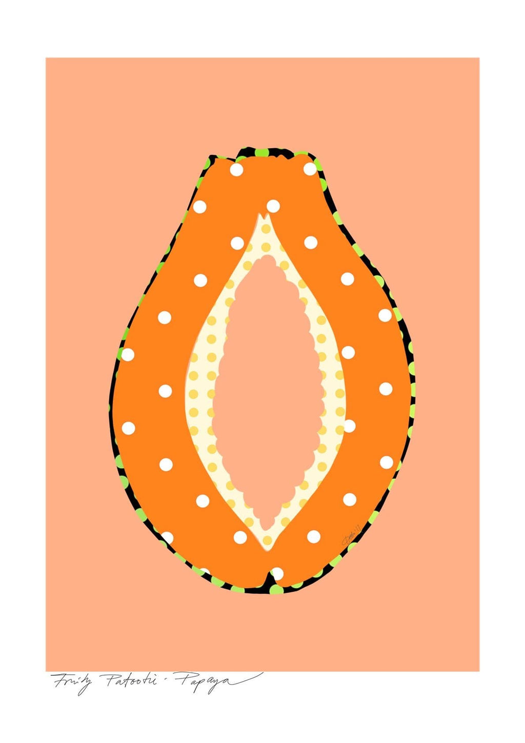 Papaya Matte Art Print