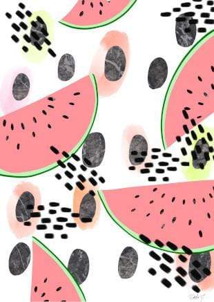 Watermelon Greeting Card