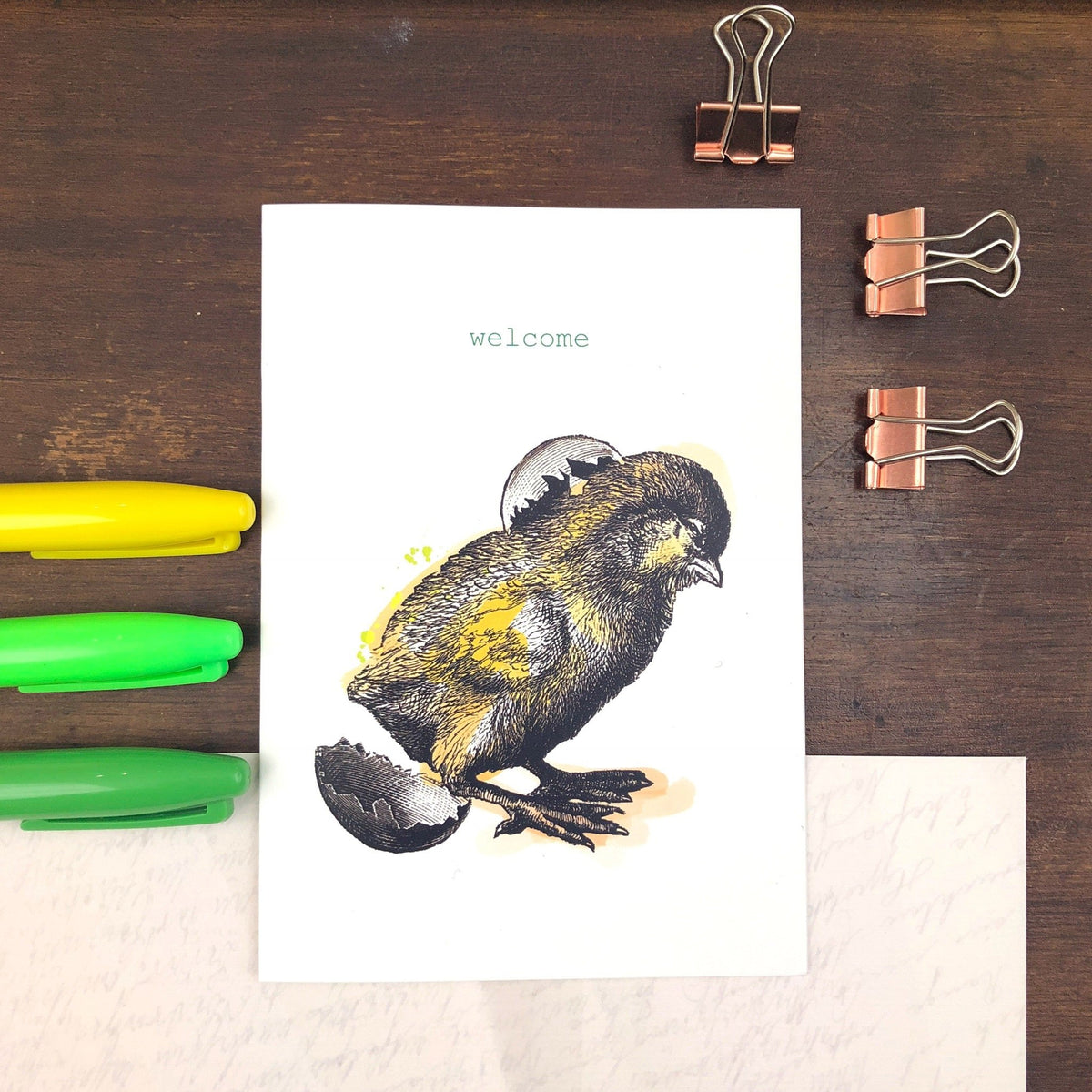 Welcome Chick Greeting Card
