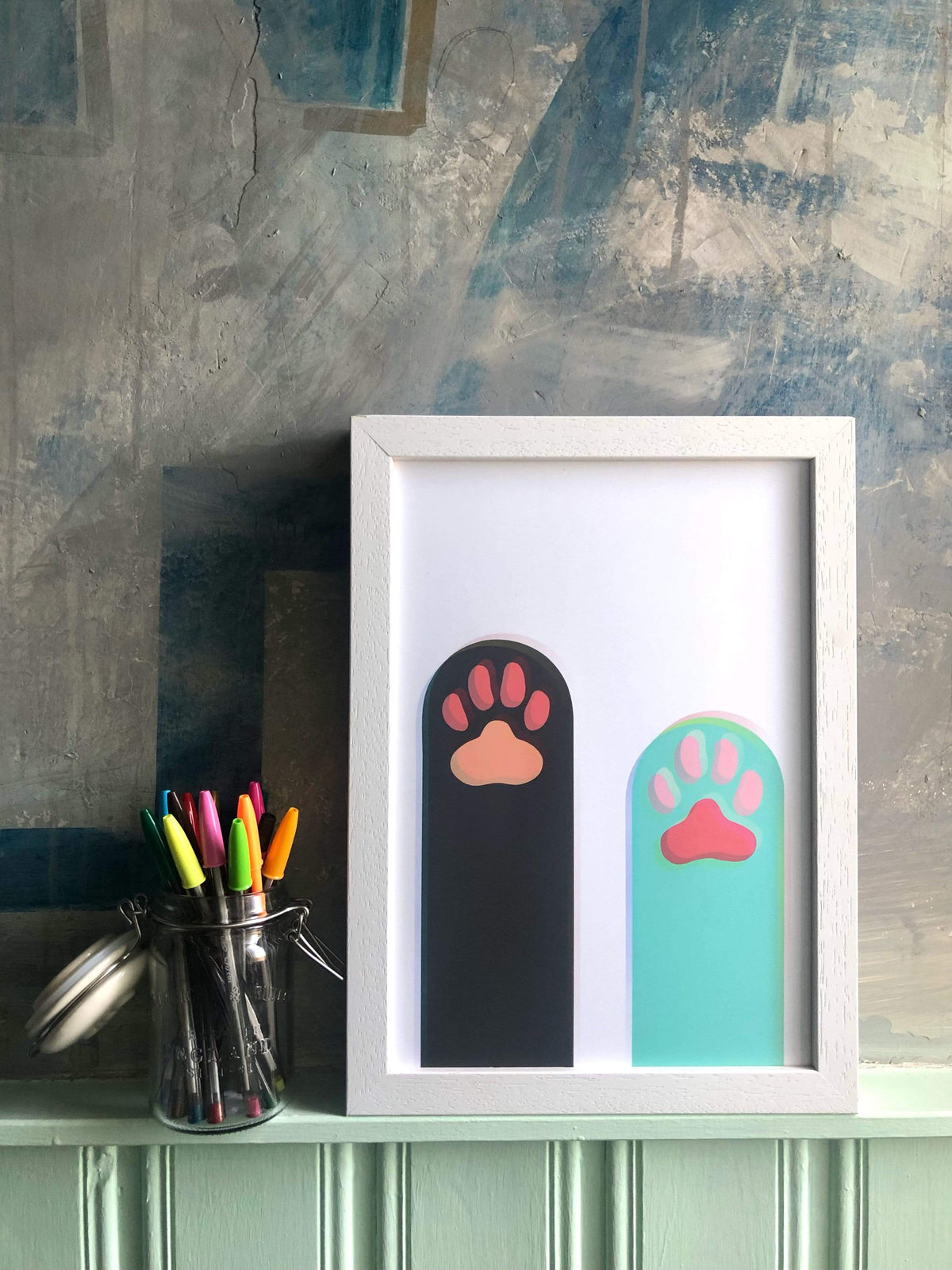Paws Up A4 Print