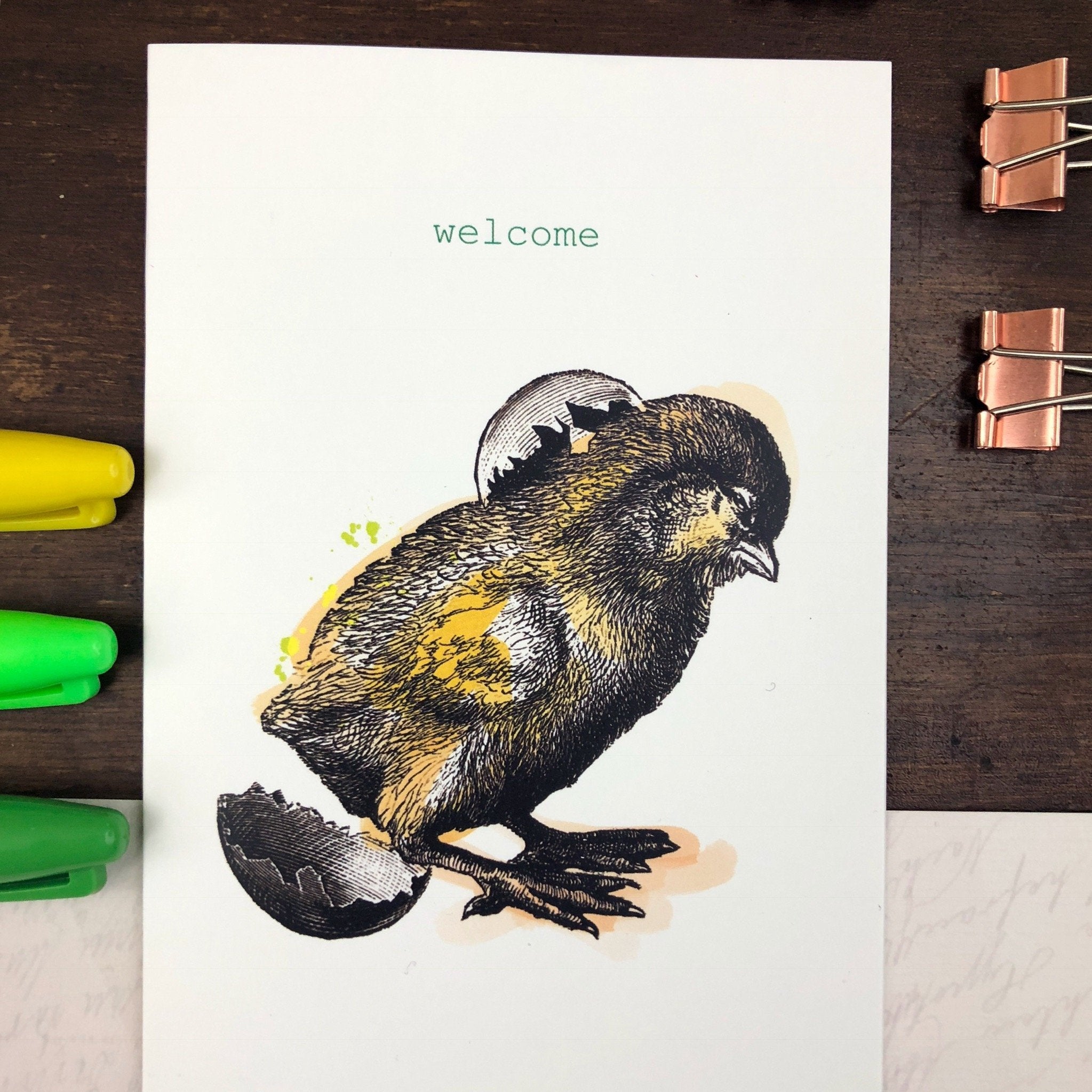 Welcome Chick Greeting Card