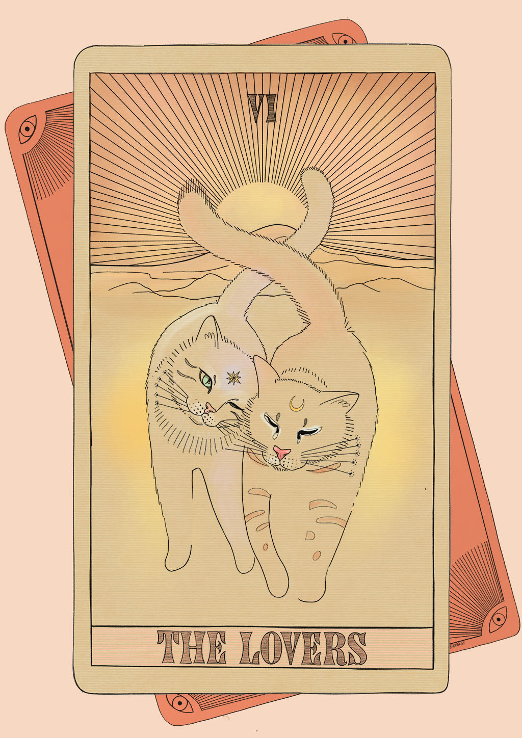 x500 Tarot Cats The Lovers 