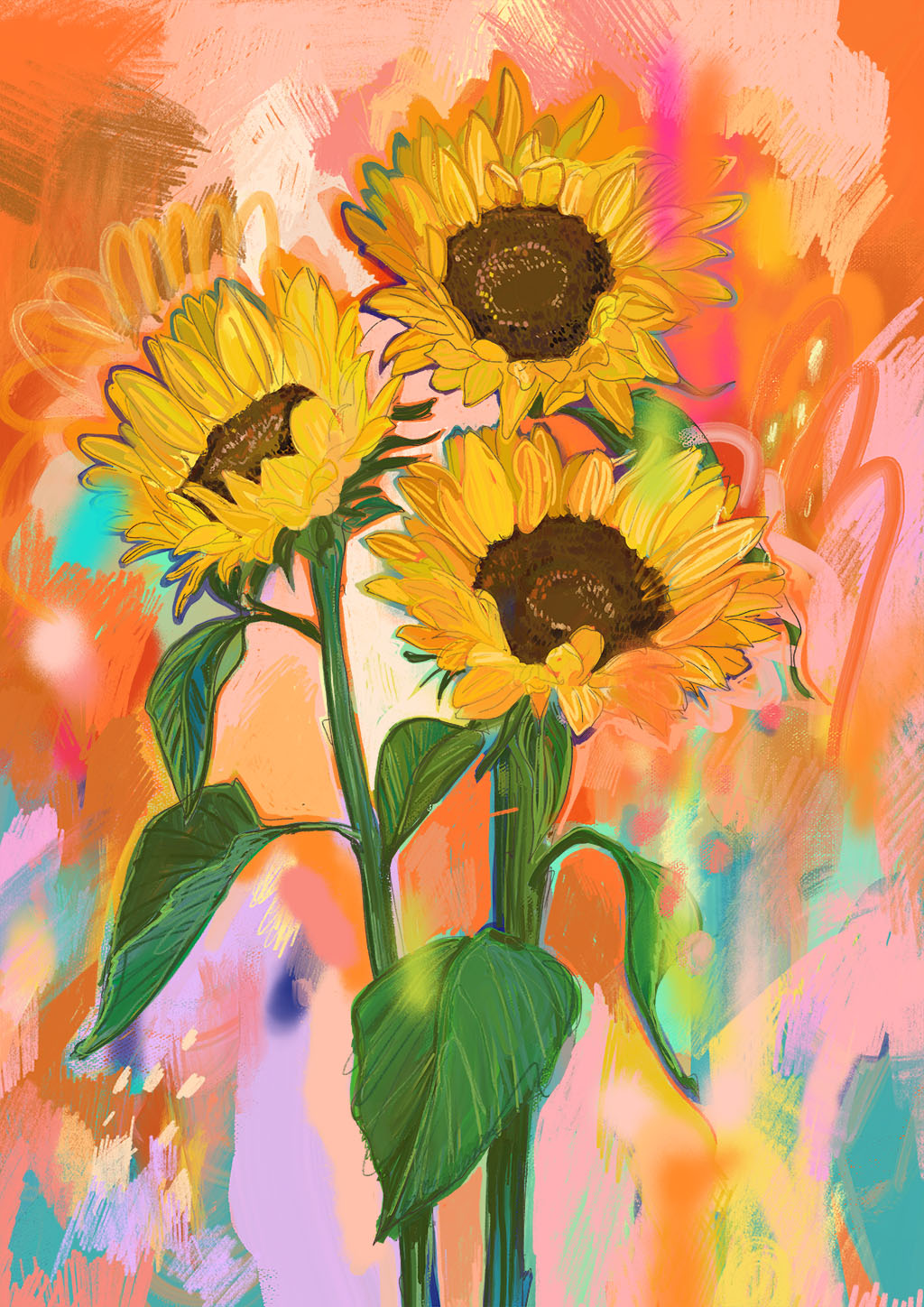 x9139 Chromatose Botanica - Sunflowers 