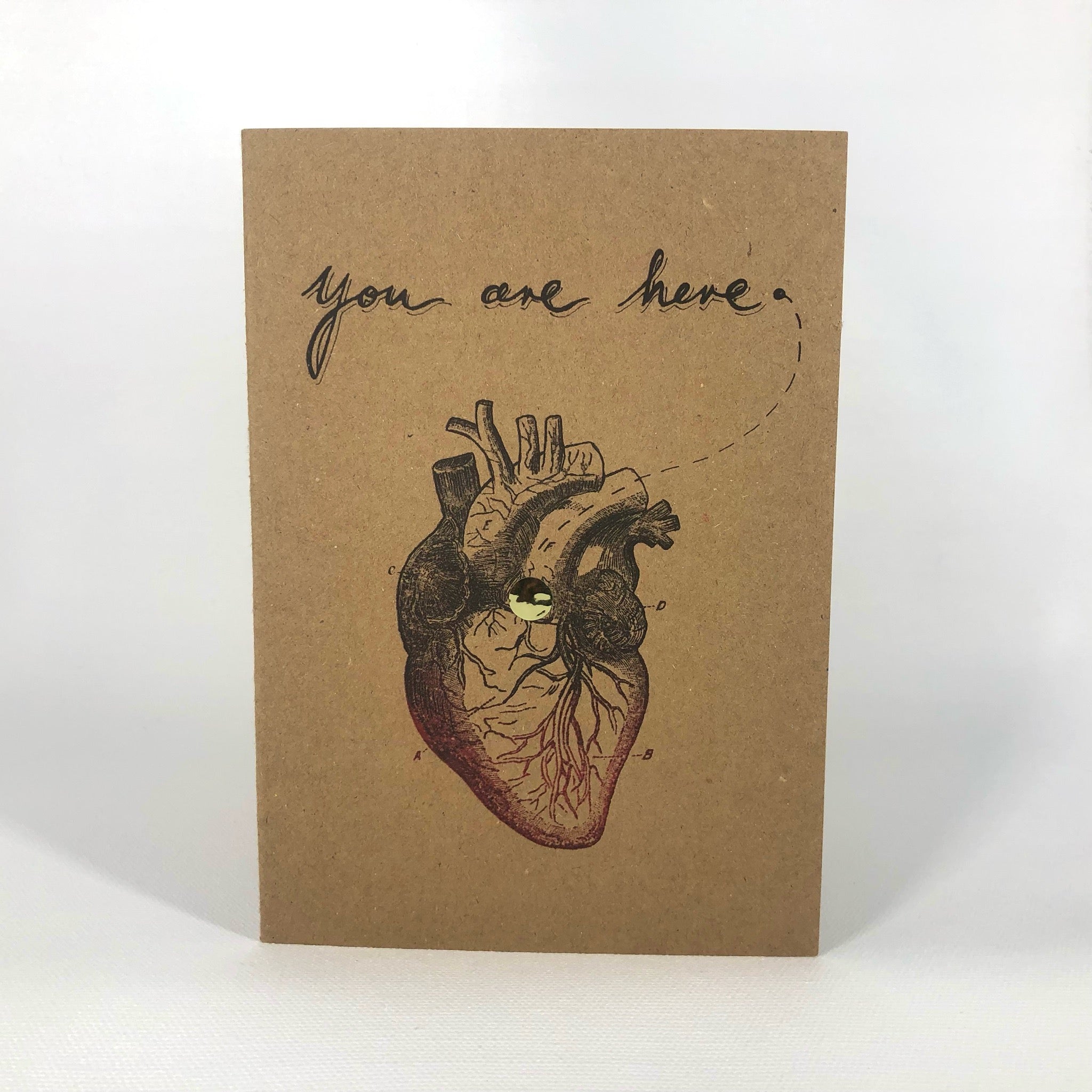You Are Here Heart Greeting Card