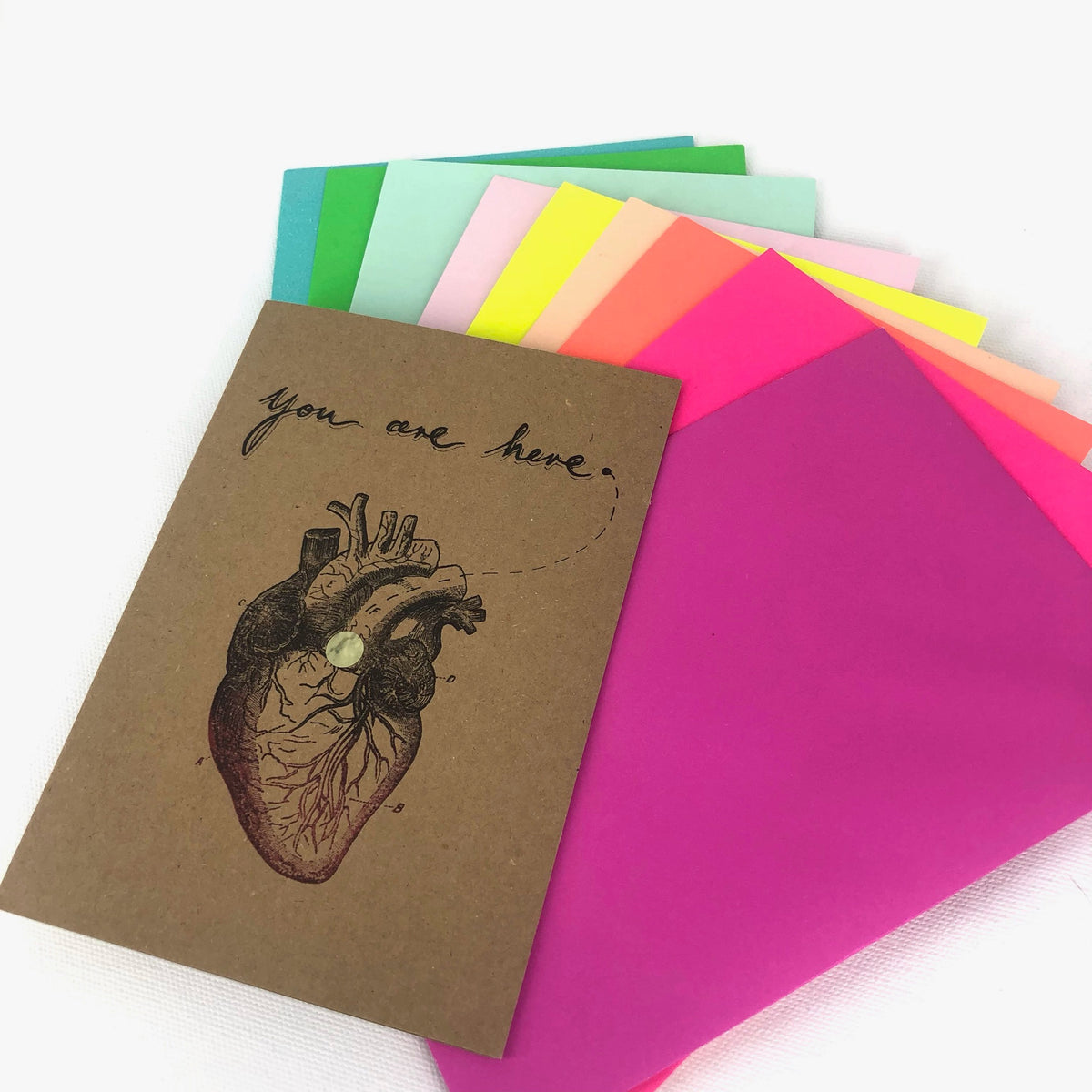 You Are Here Heart Greeting Card